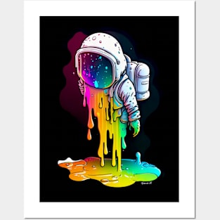 Colorful melting Astronaut Sticker #1 Posters and Art